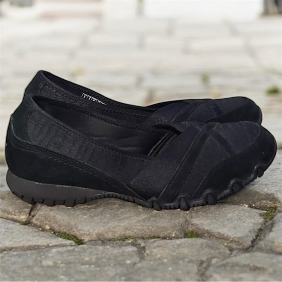 Skechers Memory Foam Relax Fit Biker Slip On Loafers Stretch Fabric Leather Sz10 - Picture 2 of 12